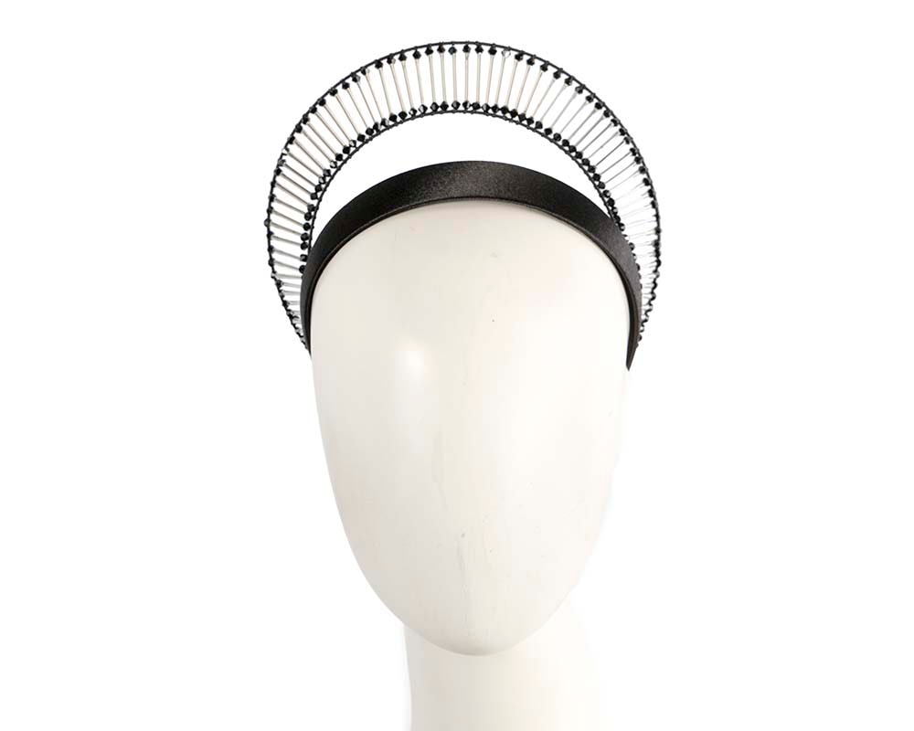 Bespoke black headband fascinator by Cupids Millinery - Hats From OZ