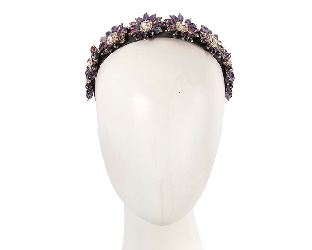 Purple crystal headband by Cupids Millinery - Hats From OZ