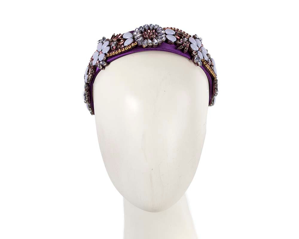 Lilac crystal headband by Cupids Millinery CU587 - Hats From OZ