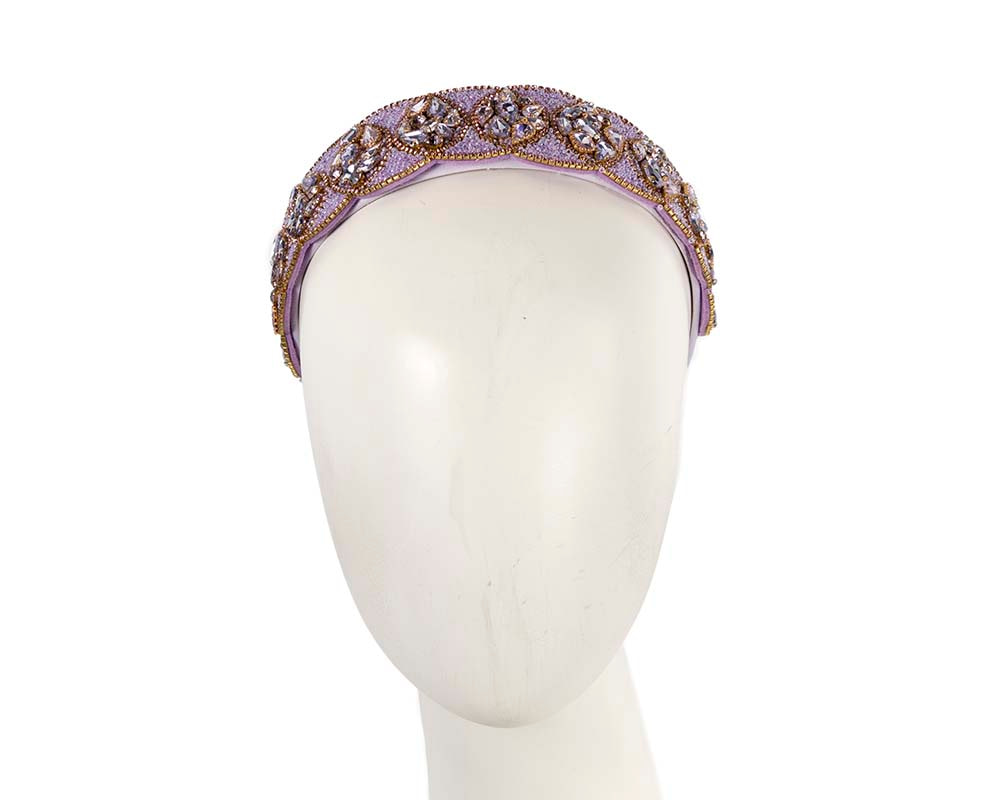 Lilac crystal headband by Cupids Millinery CU589 - Hats From OZ
