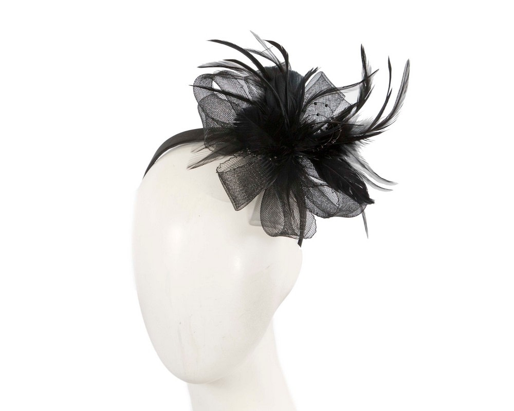 Black bow fascinator - Hats From OZ
