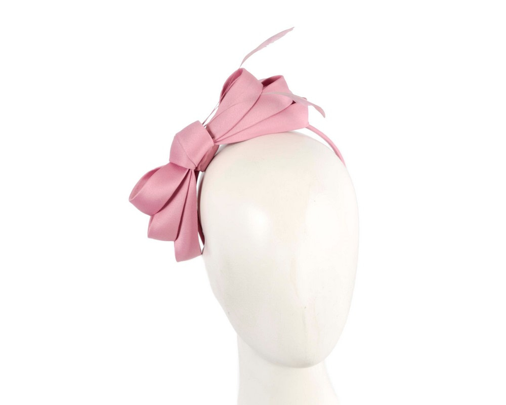 Pink bow racing fascinator by Max Alexander J444 - Hats From OZ