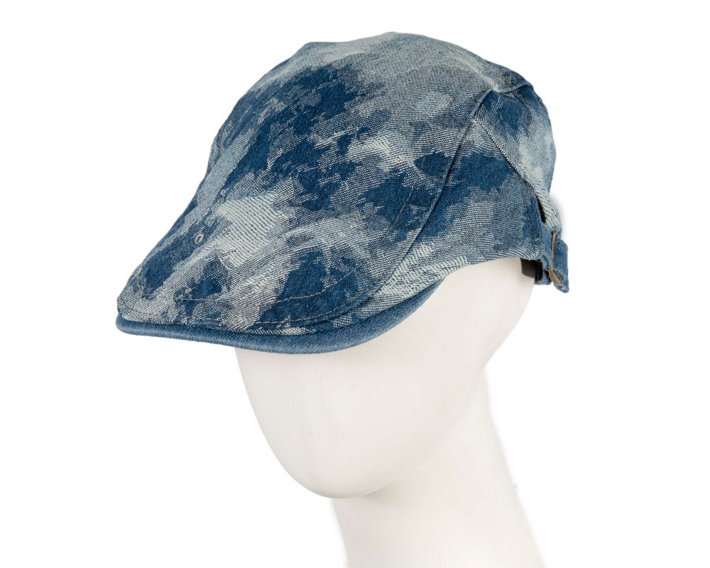 Classic denim flat cap with print by Max Alexander M149DBL - Hats From OZ