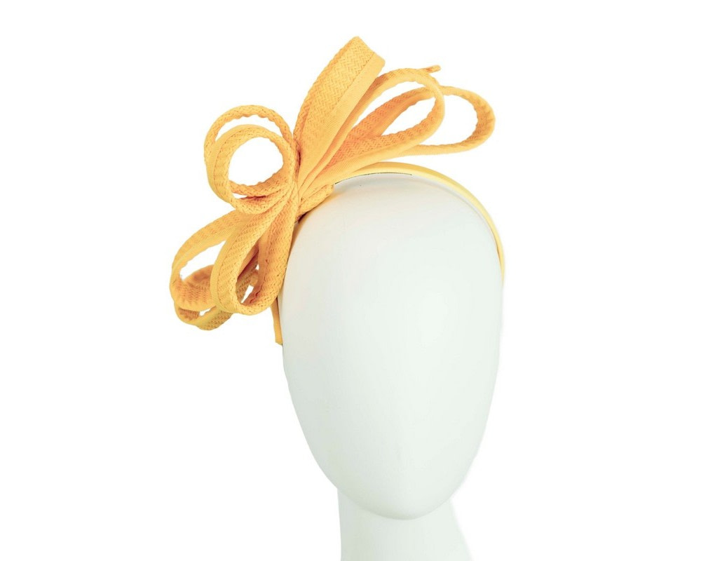 Yellow loops fascinator by Max Alexander - Hats From OZ