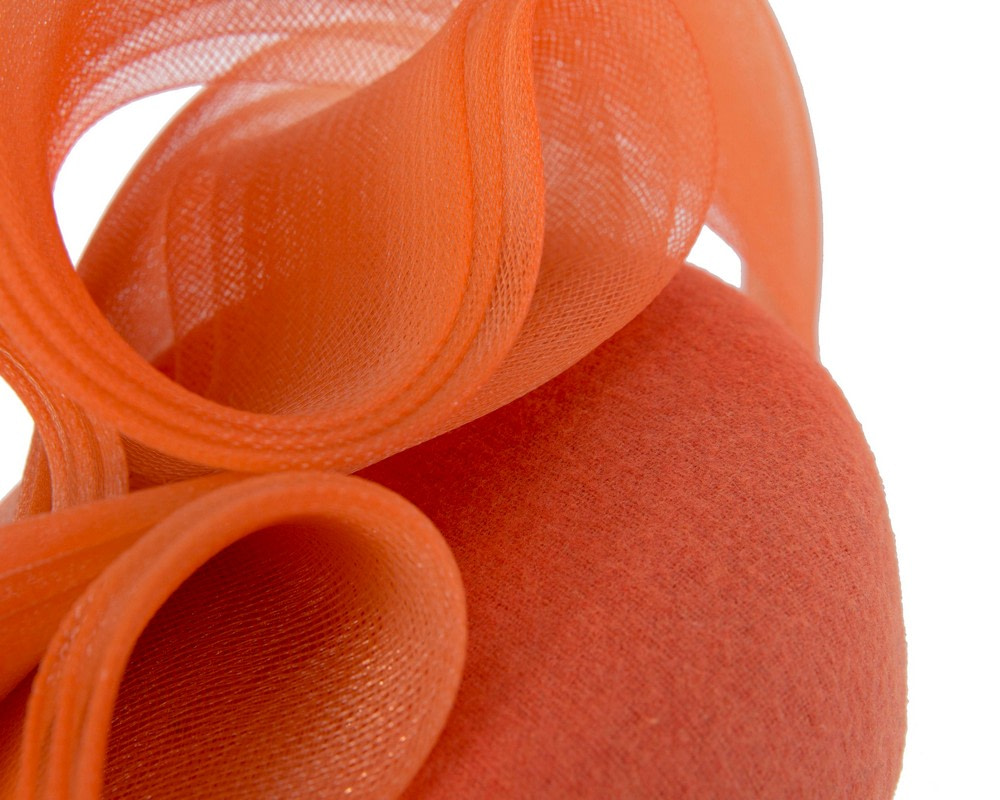 Orange winter racing fascinator by Fillies Collection - Image 5