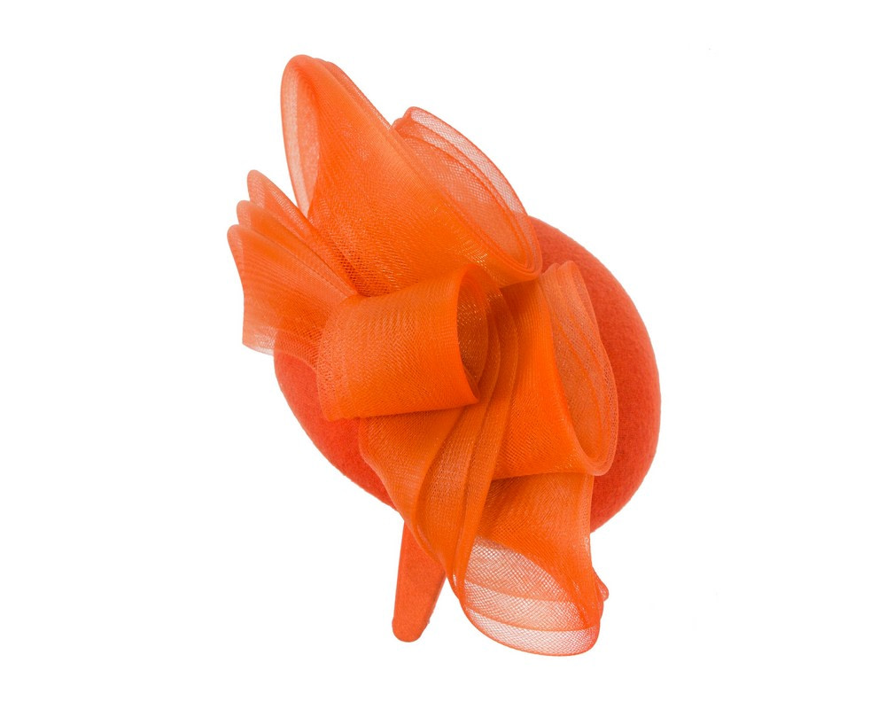 Orange winter racing fascinator by Fillies Collection - Image 4