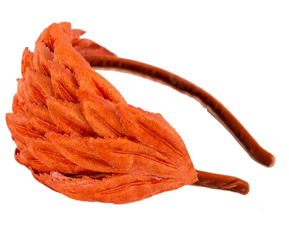 Petite orange fascinator headband by Max Alexander - Image 3