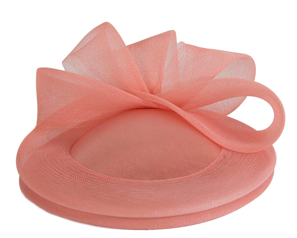 Coral Custom Made Cocktail Hat - Hats From OZ Coral Custom Made Cocktail Hat - Image 2