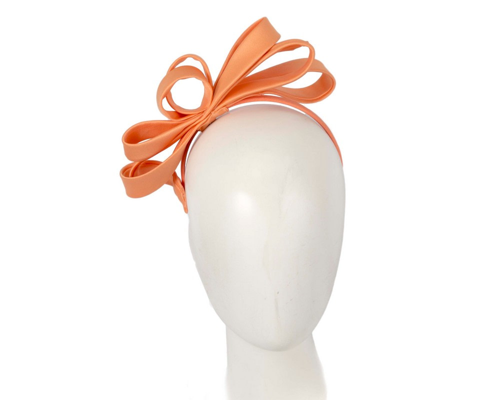 Orange bow racing fascinator by Max Alexander MA863 - Hats From OZ