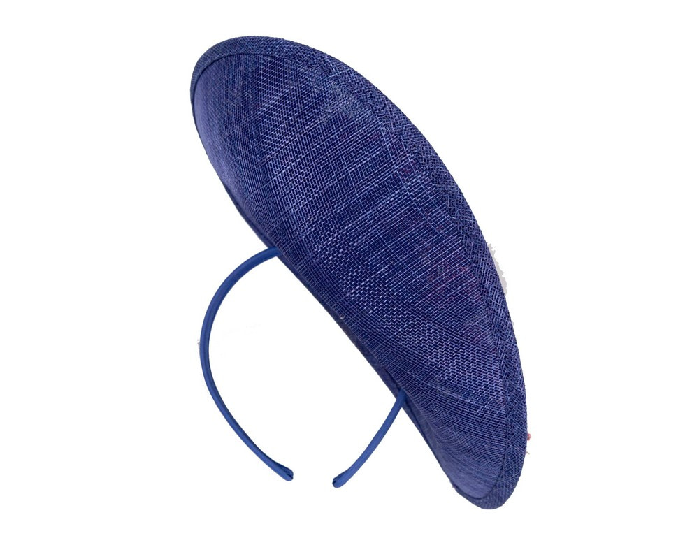 Large royal blue & coral fascinator by Max Alexander - Image 4