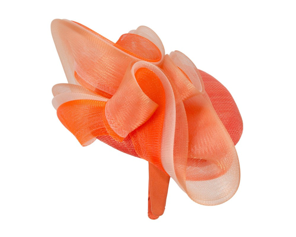 Orange and cream racing fascinator by Fillies Collection - Image 4