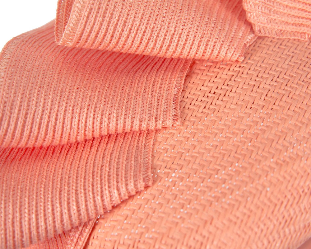 Coral pillbox fascinator by Fillies Collection S259 - Image 5