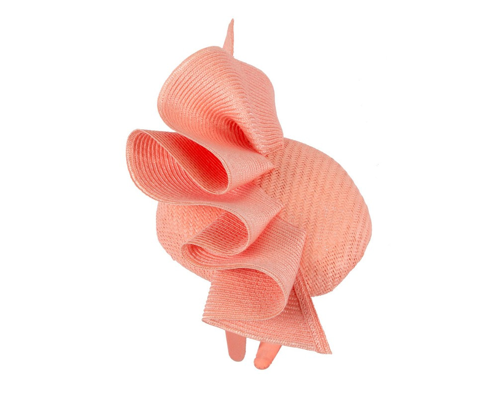 Coral pillbox fascinator by Fillies Collection S259 - Image 4