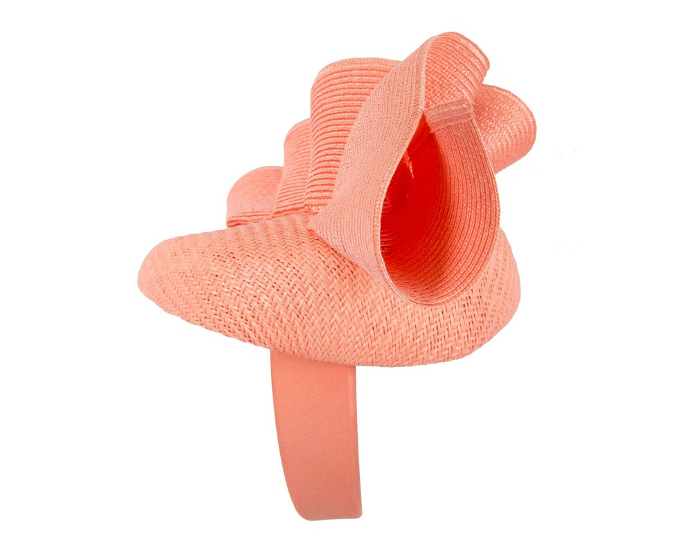 Coral pillbox fascinator by Fillies Collection S259 - Image 3