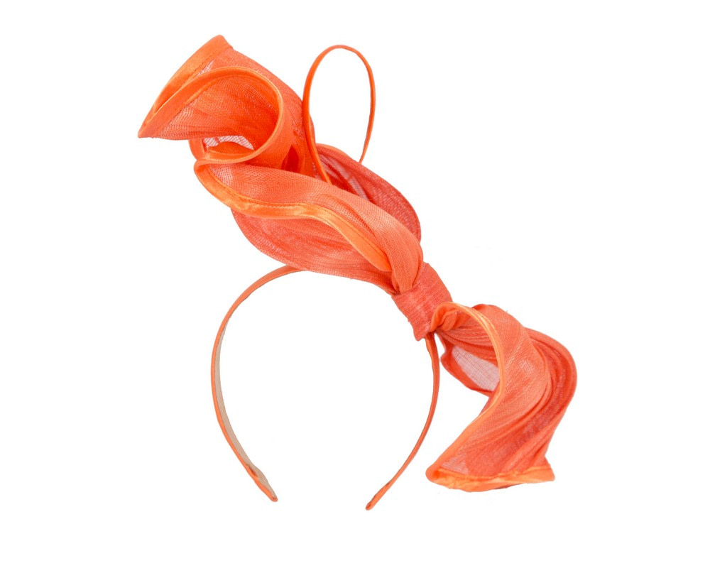 Orange racing fascinator by Fillies Collection - Image 4