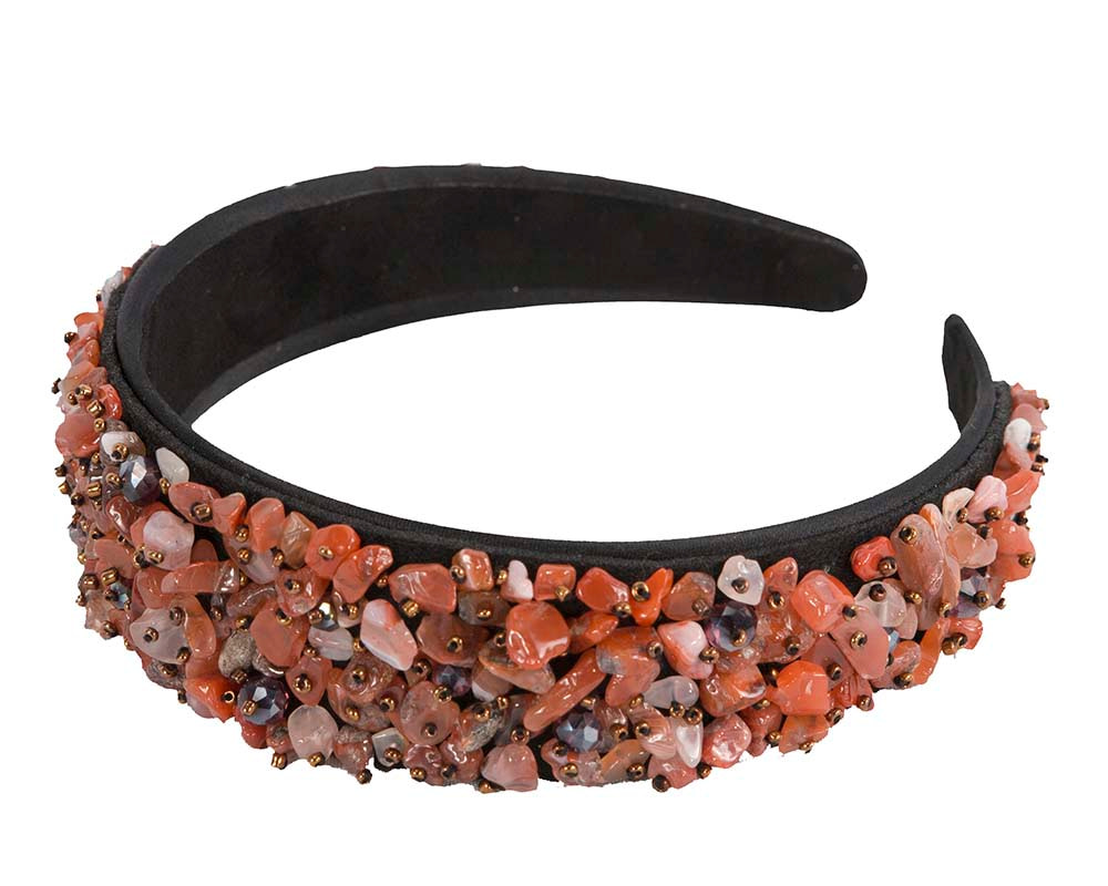 Orange stones fascinator headband by Max Alexander - Image 2