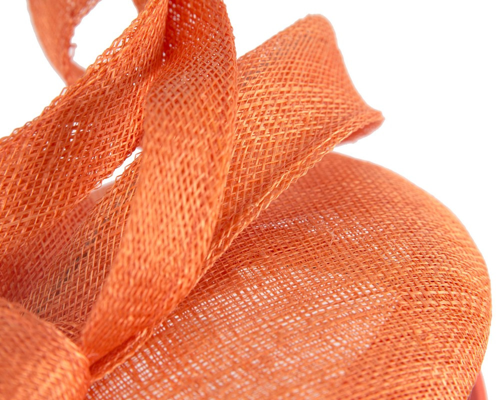 Sculptured orange sinamay fascinator by Max Alexander - Image 5