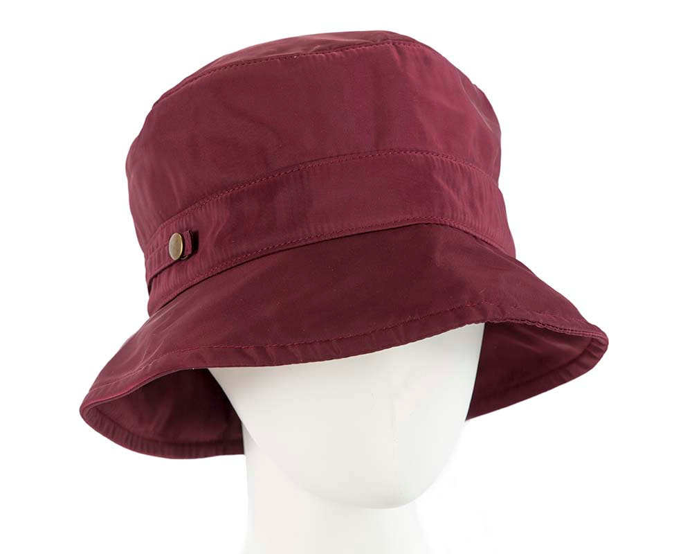 Burgundy casual weatherproof bucket golf hat J328 - Hats From OZ