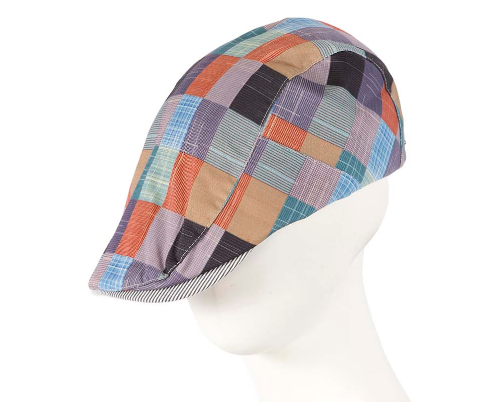 Soft patchwork flat cap by Max Alexander M131OR - Hats From OZ