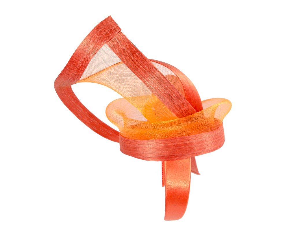Bespoke orange fascinator by Fillies Collection - Hats From OZ Bespoke orange fascinator by Fillies Collection - Image 4