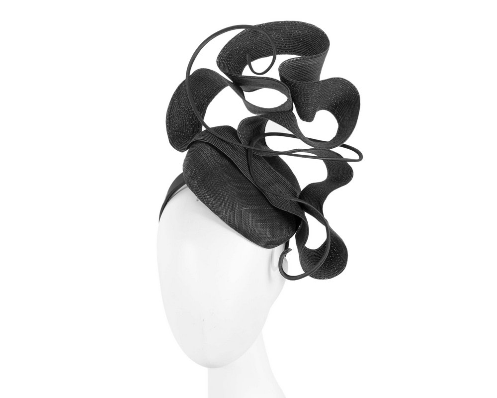 Black designers racing fascinator by Fillies Collection S233 - Hats From OZ