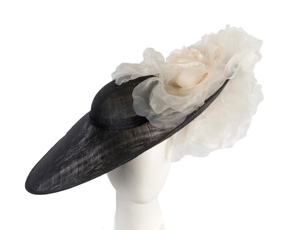 Large black & cream racing fascinator hat by Fillies Collection - Hats From OZ