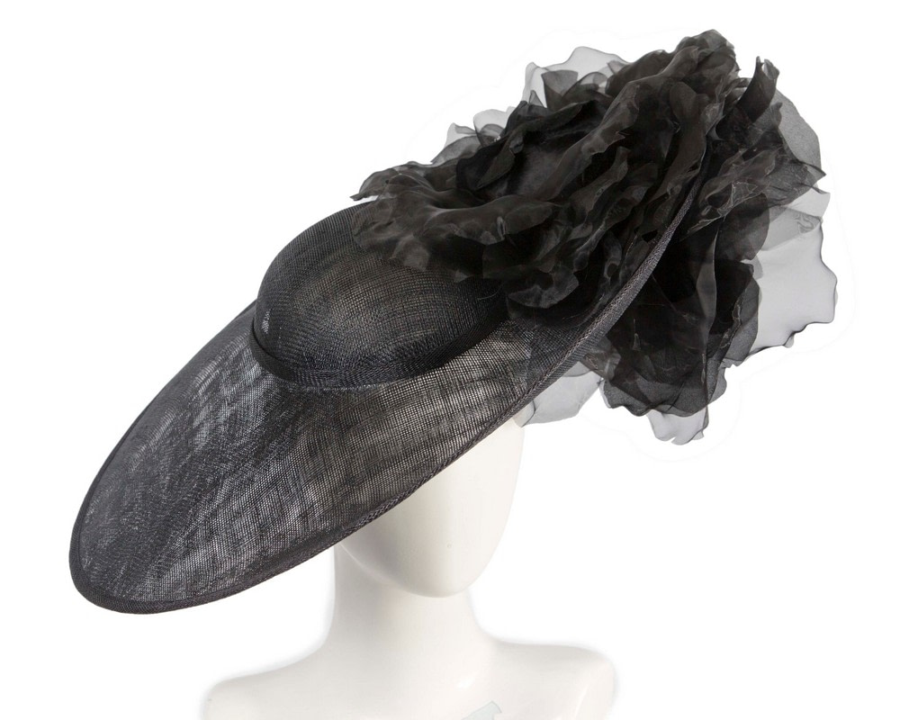 Large black racing fascinator hat by Fillies Collection - Hats From OZ