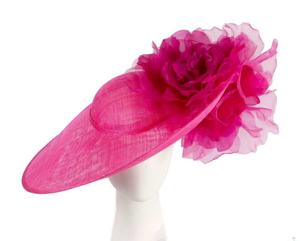 Large fuchsia racing fascinator hat by Fillies Collection - Hats From OZ