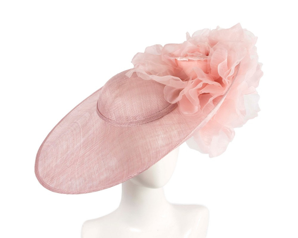 Large dusty pink racing fascinator hat by Fillies Collection - Hats From OZ