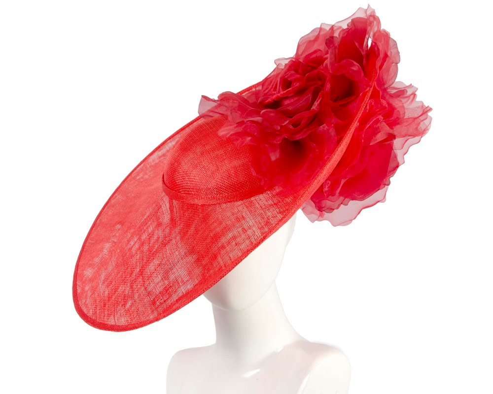 Large red racing fascinator hat by Fillies Collection - Hats From OZ