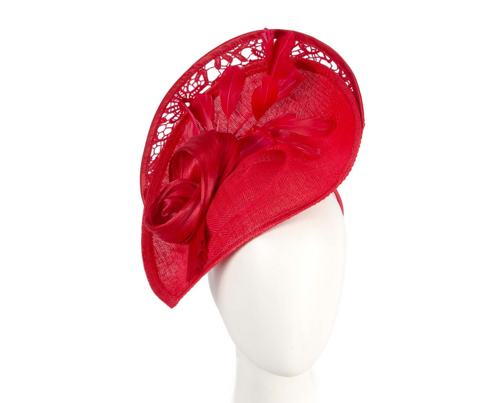 Bespoke red racing fascinator by Fillies Collection S293 - Hats From OZ