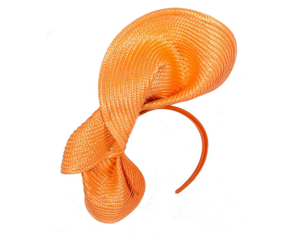 Large orange fascinator with orchids by Fillies Collection - Image 4