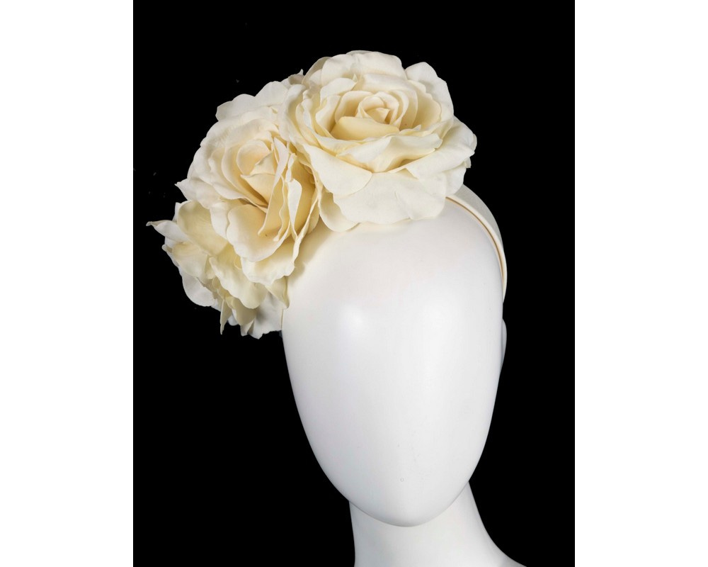 Cream fascinator headband by Max Alexander - Hats From OZ