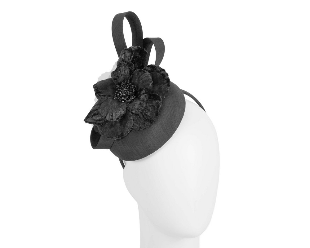 Black flower racing fascinator by Max Alexander - Hats From OZ