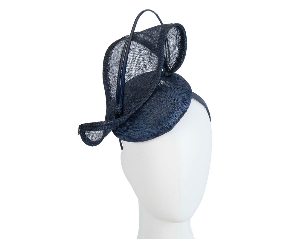 Designers navy racing fascinator by Max Alexander MA835 - Hats From OZ