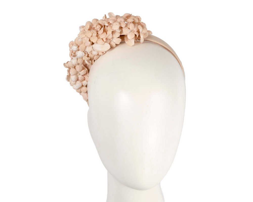 Nude flower fascinator headband - Hats From OZ