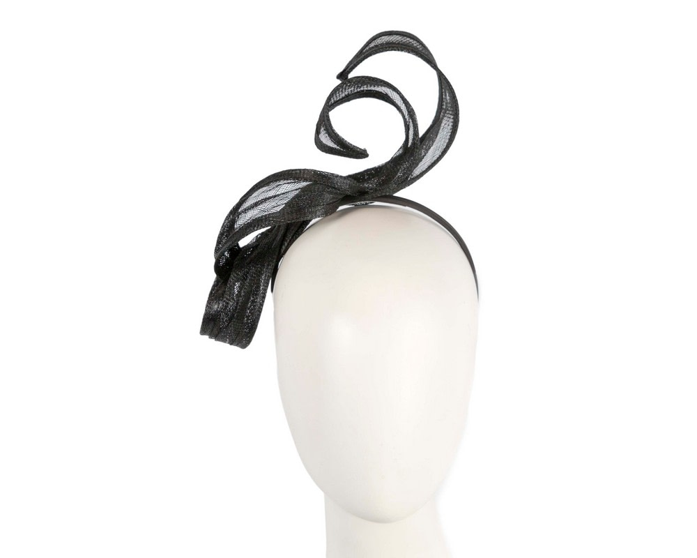 Black sinamay fascinator by Max Alexander - Hats From OZ