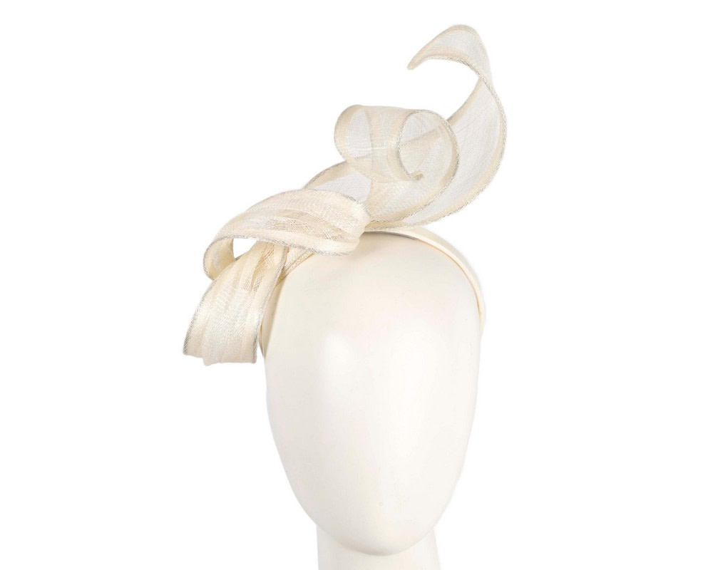 Cream sinamay fascinator by Max Alexander - Hats From OZ