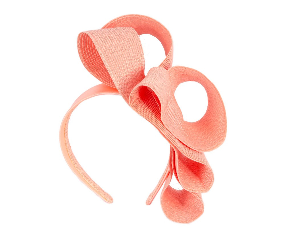 Large coral loops racing fascinator by Max Alexander - Image 2