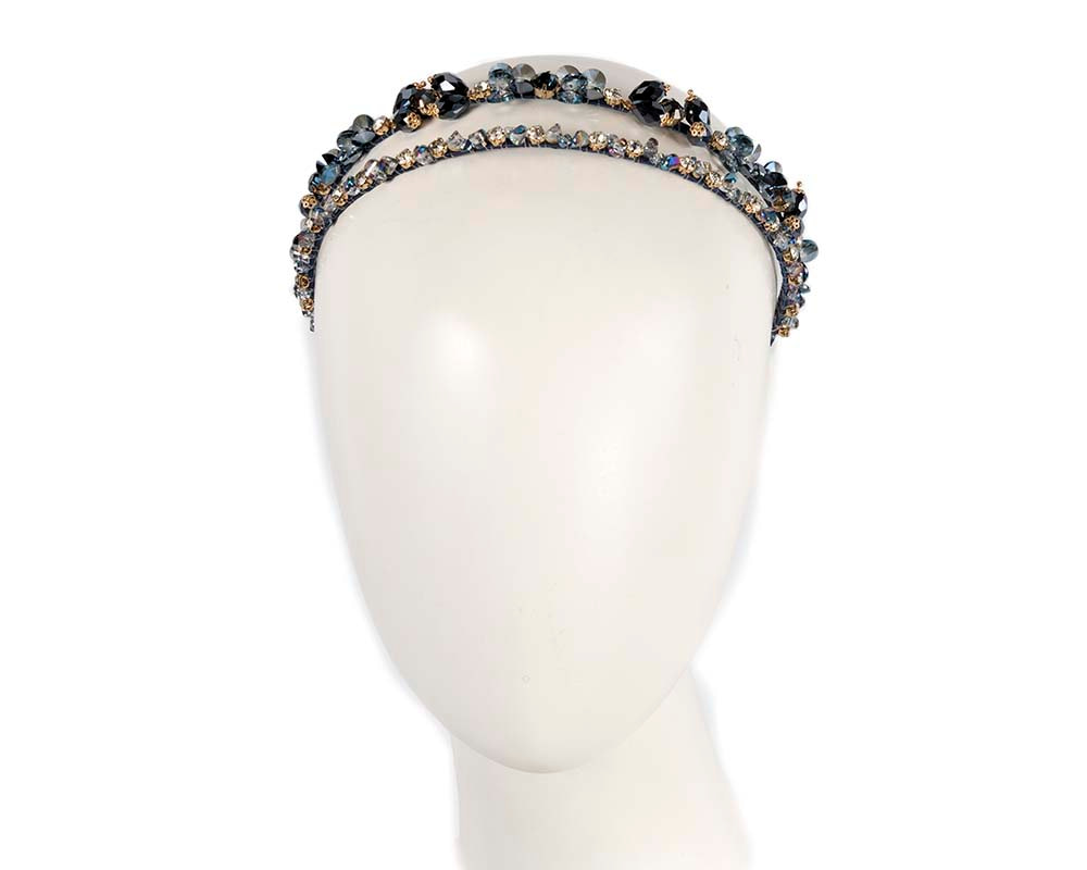 Thin and shiny blue fascinator headband - Hats From OZ