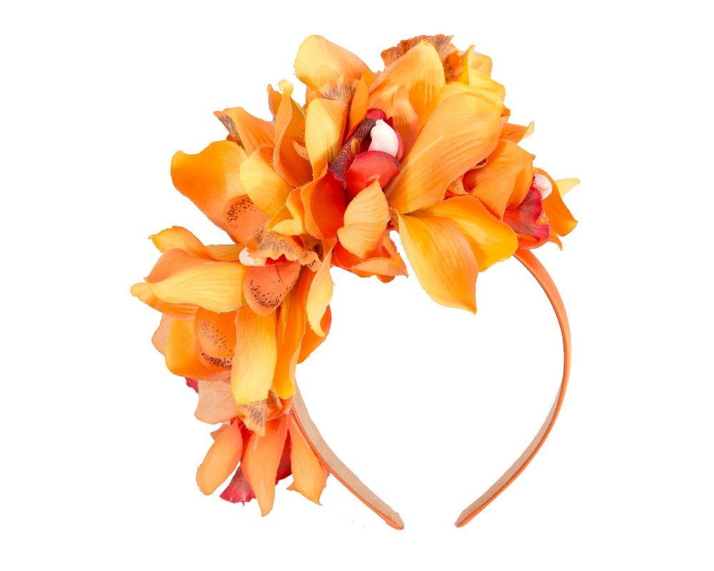 Hand made exclusive orange fascinator headband - Hats From OZ Hand made exclusive orange fascinator headband - Image 2