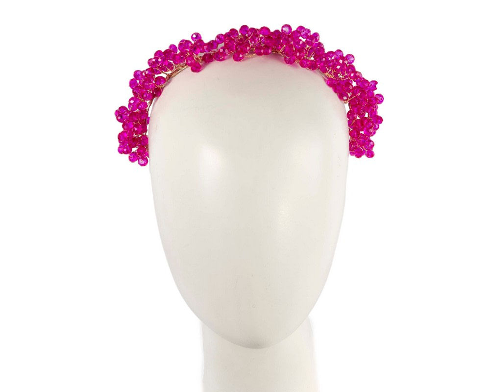 Shiny fuchsia headband by Max Alexander - Hats From OZ