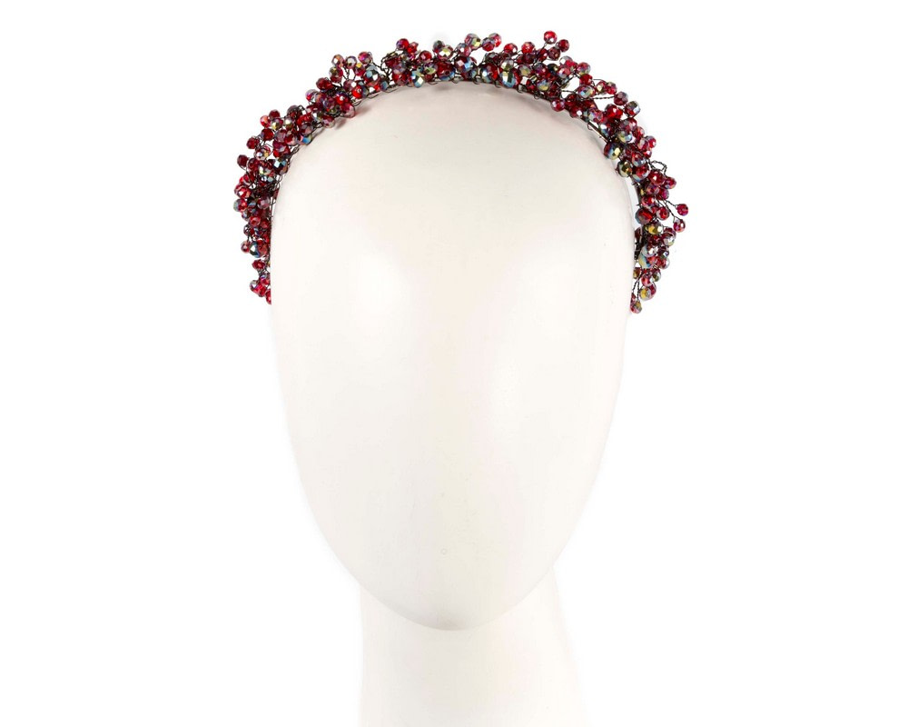 Shiny burgundy headband by Max Alexander - Hats From OZ