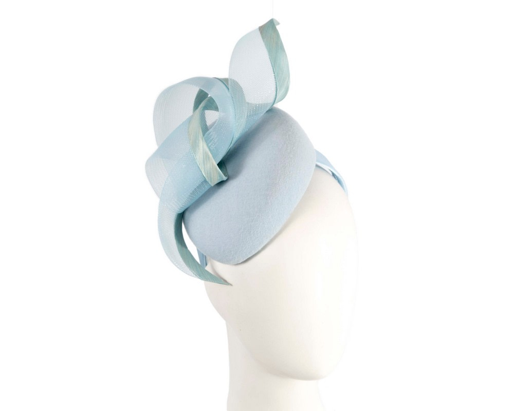 Elegant Light Blue Pillbox Fascinator - Fillies Collection - Hats From OZ