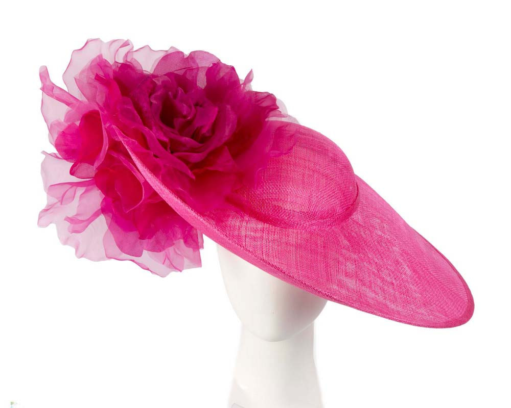 Large fuchsia racing fascinator hat by Fillies Collection - Hats From OZ