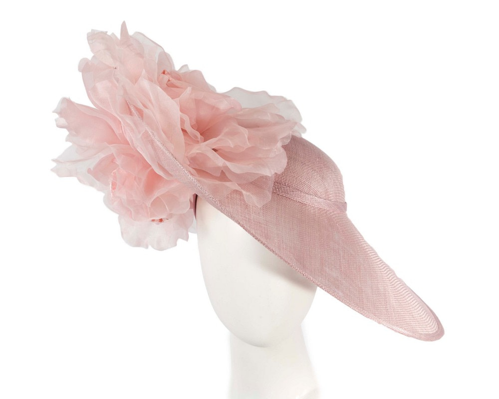 Large dusty pink racing fascinator hat by Fillies Collection - Hats From OZ