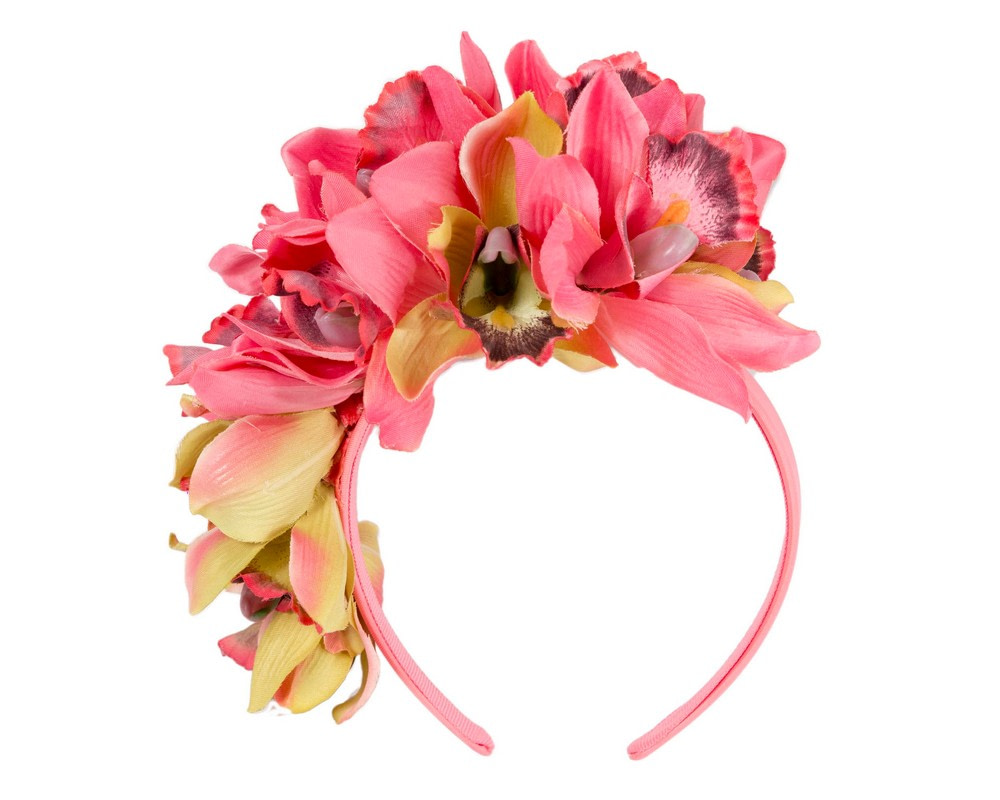 Hand made exclusive coral fascinator headband - Hats From OZ Hand made exclusive coral fascinator headband - Image 2