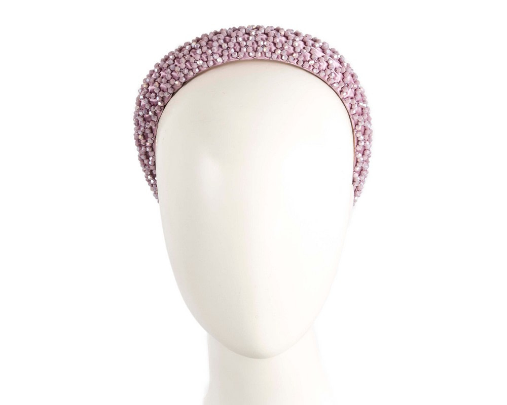 Beaded lilac fascinator headband by Cupids Millinery - Hats From OZ