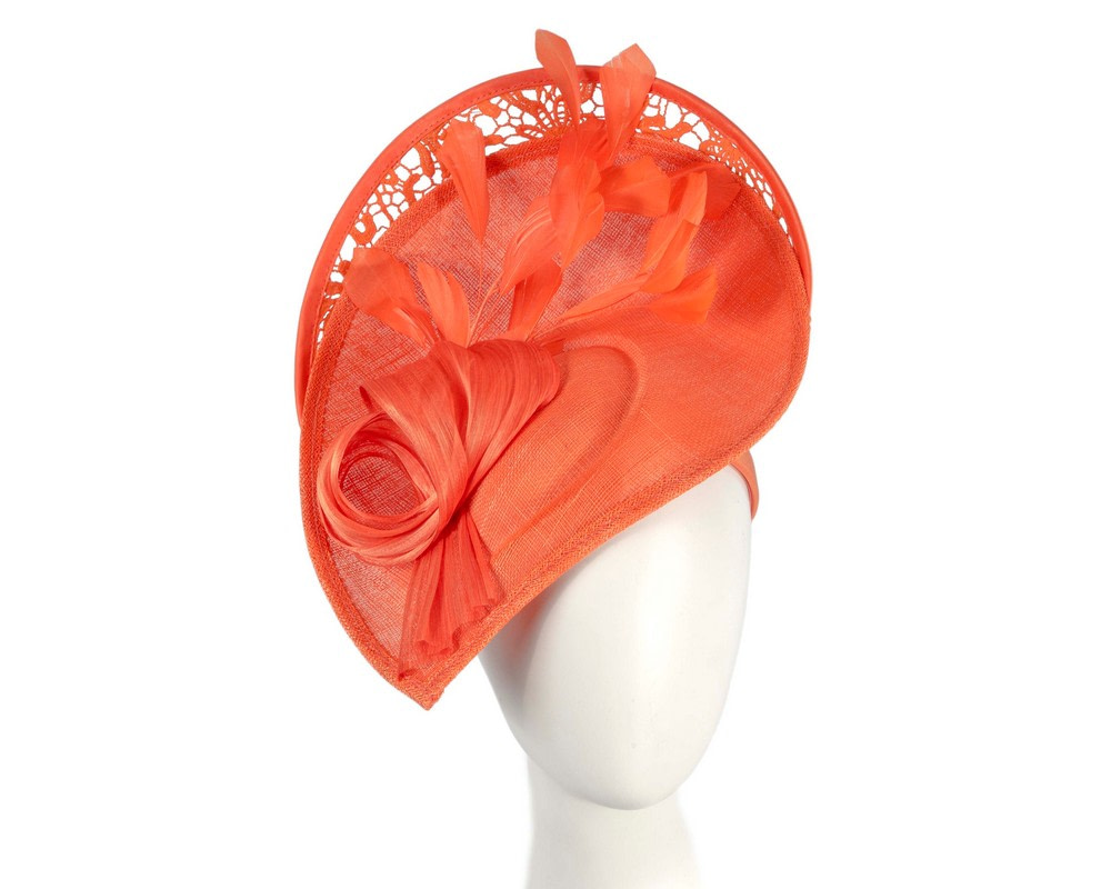 Bespoke orange racing fascinator by Fillies Collection S293 - Hats From OZ