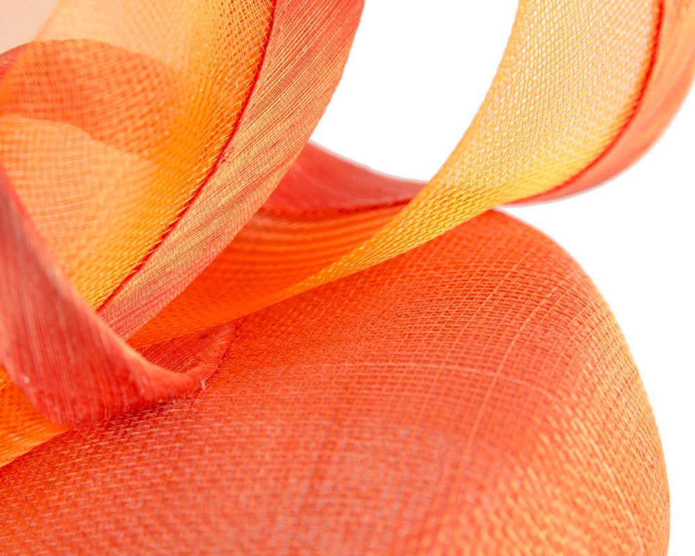 Orange pillbox fascinator by Fillies Collection - Image 5